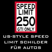 US-Style SPEED LIMIT Schilder für Autos